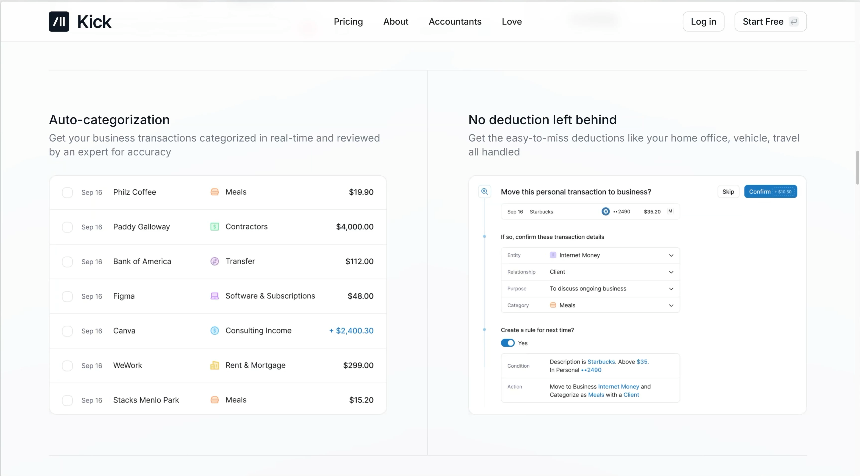 Reviewing automated accounting transaction categorization