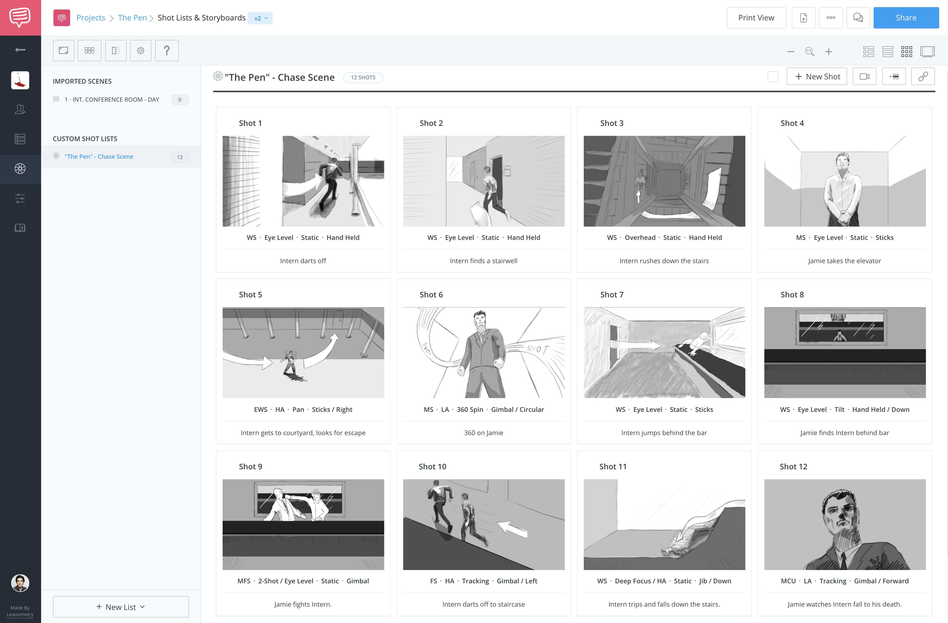 Storyboard and shot planning for AI video production
