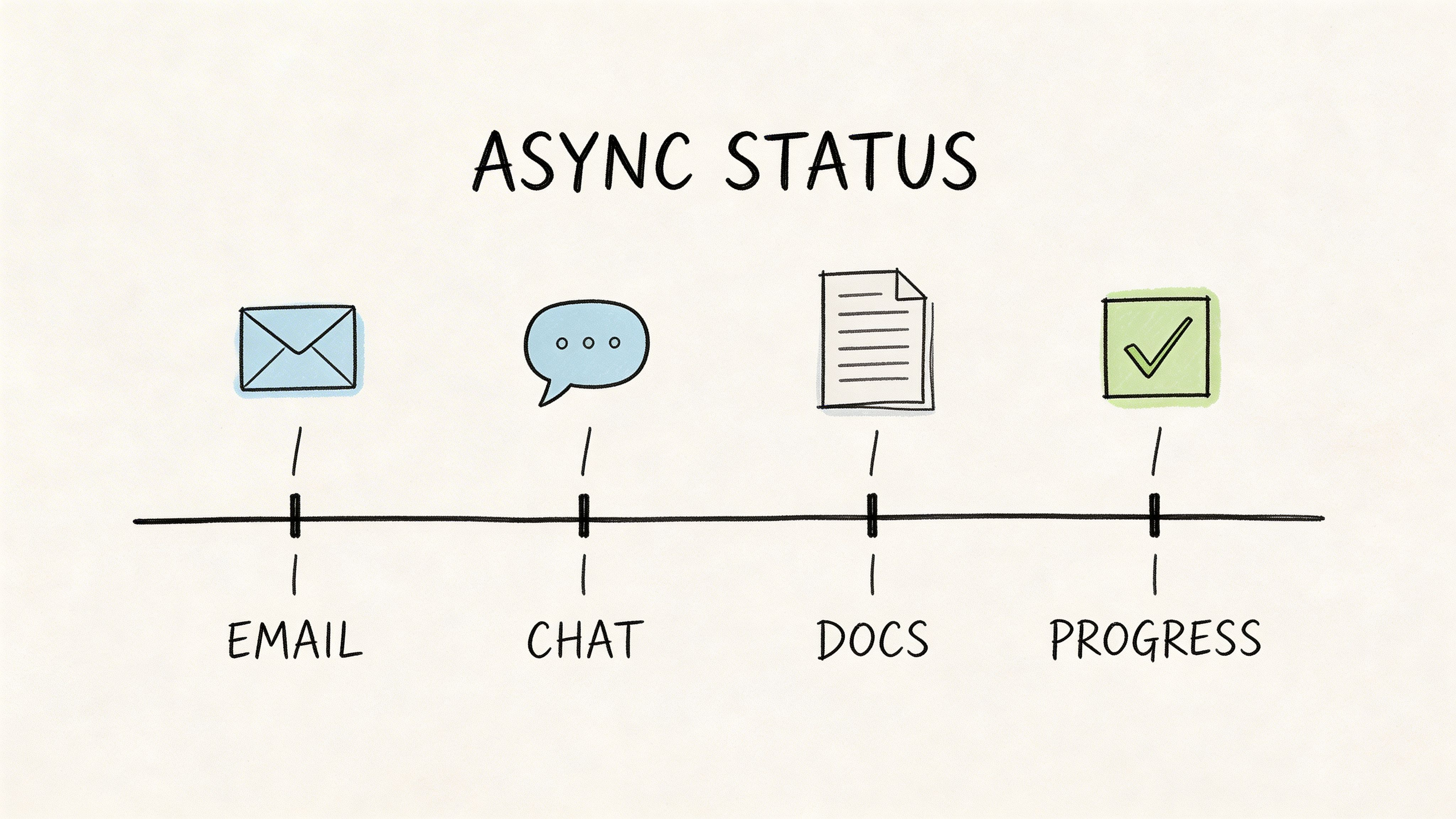 Asynchronous project status and ownership for a remote team