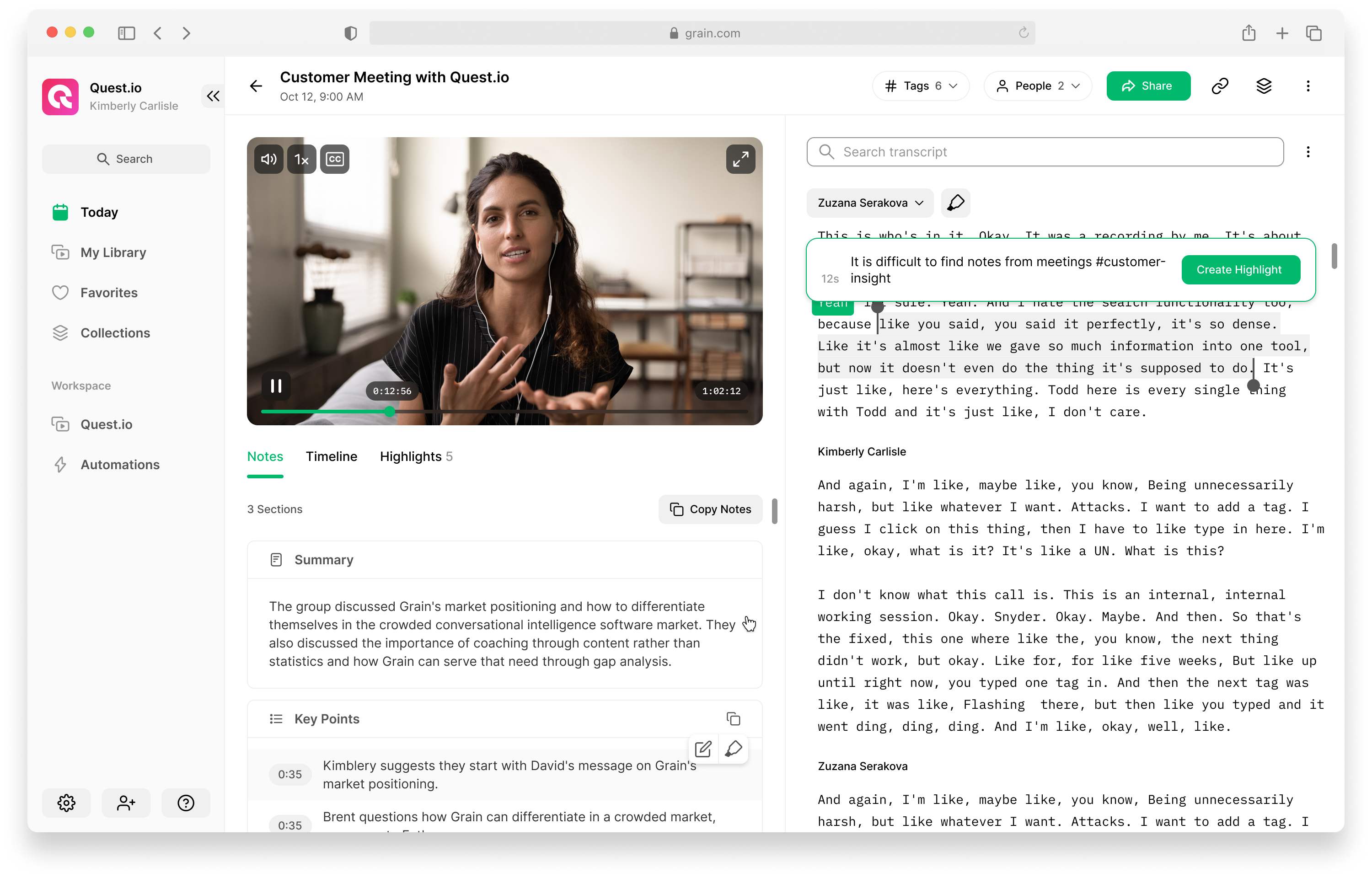 Team using AI-assisted transcription and meeting notes