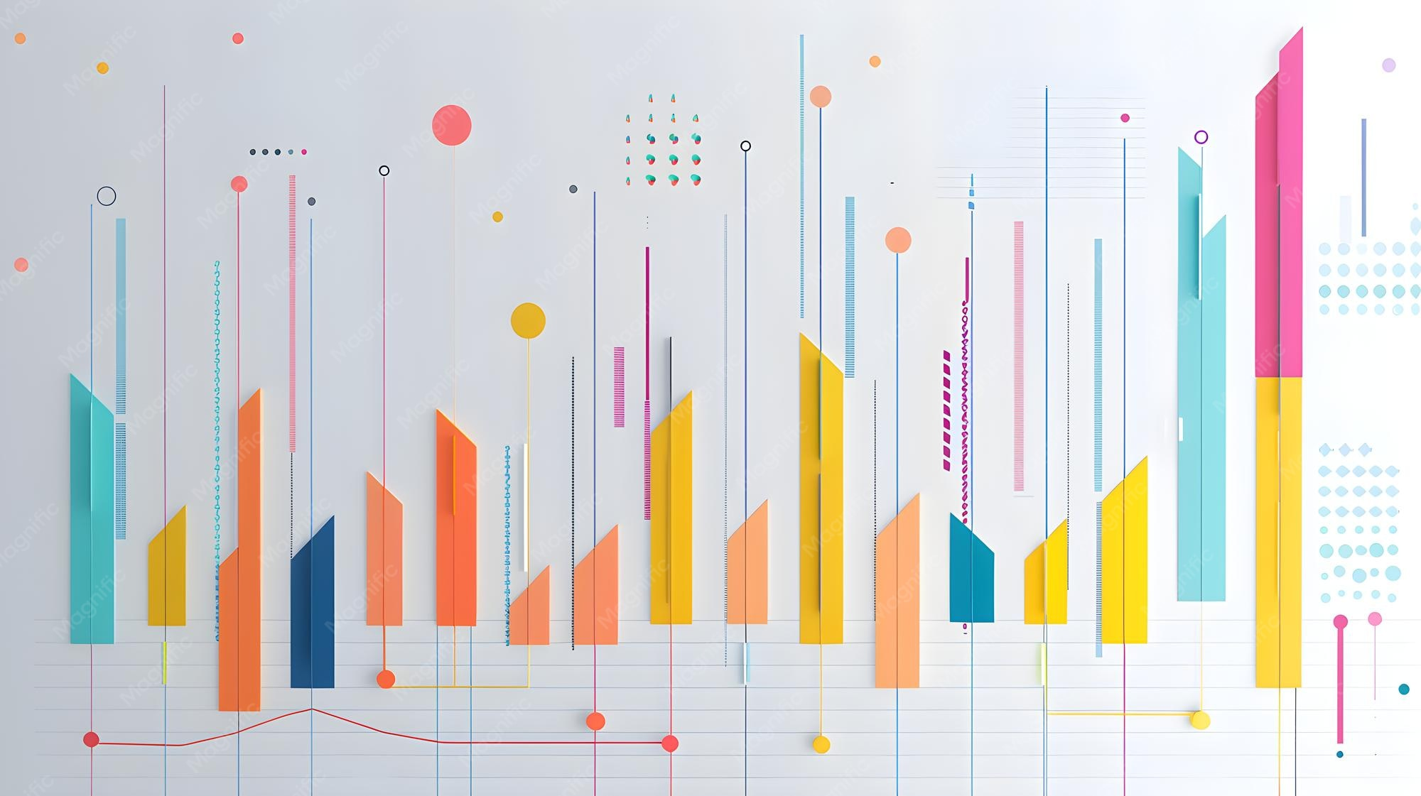 Accurate business chart used to explain presentation data