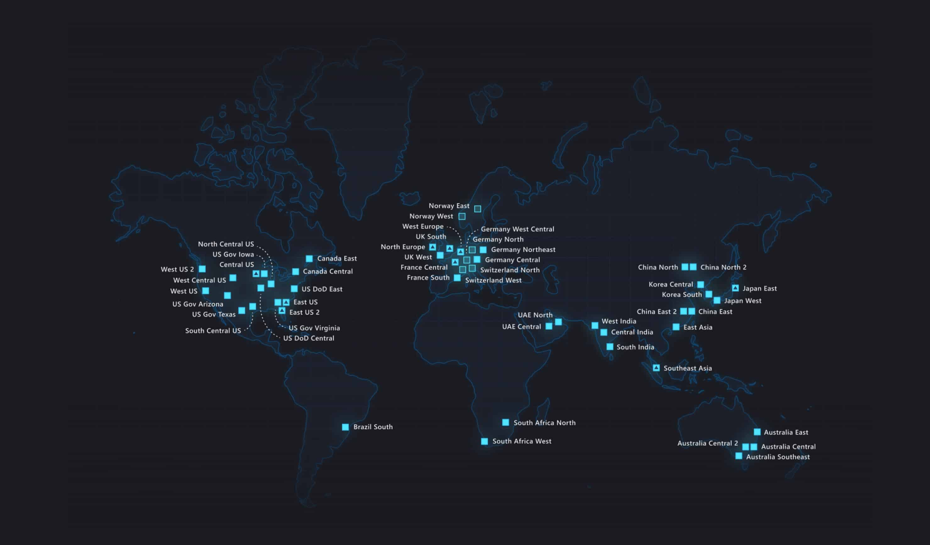Cloud hosting regions and data center infrastructure