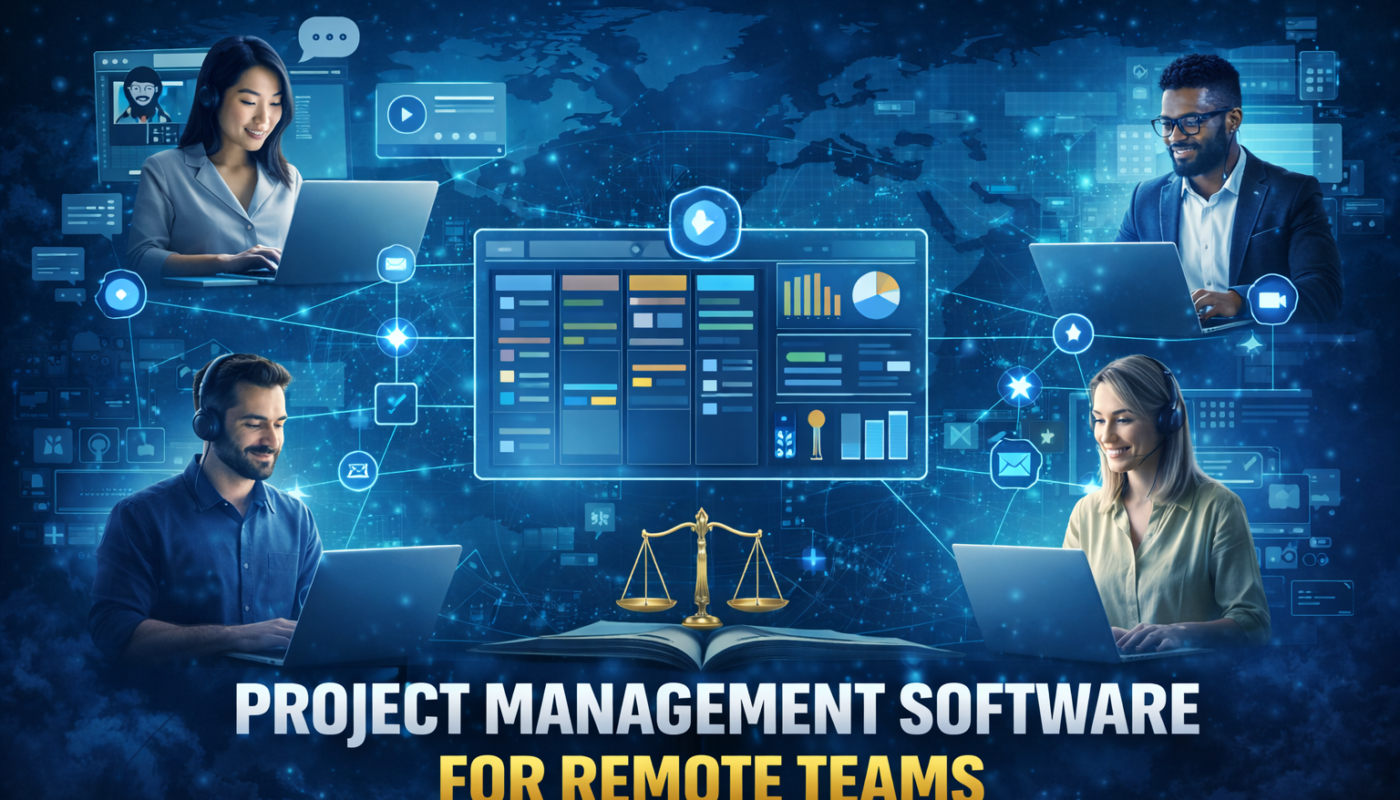 Project management software supporting a distributed remote team