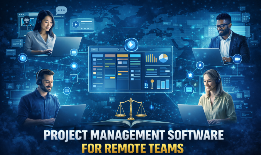 Project management software supporting a distributed remote team