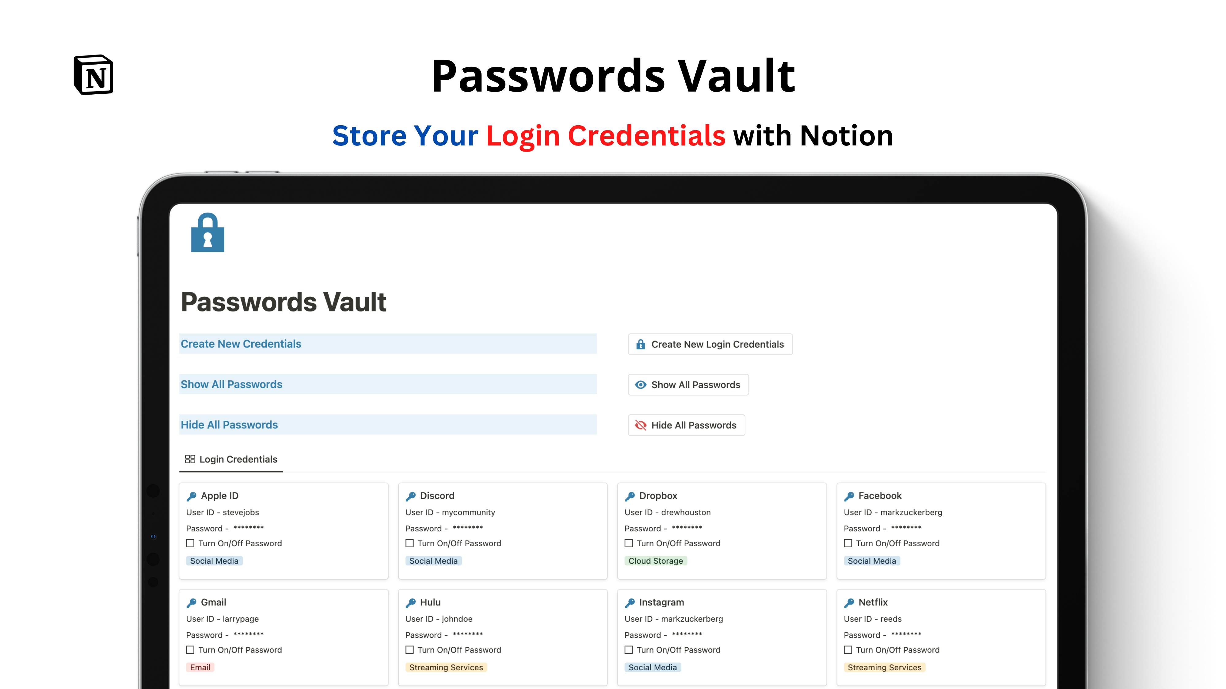Encrypted password vault protecting business credentials