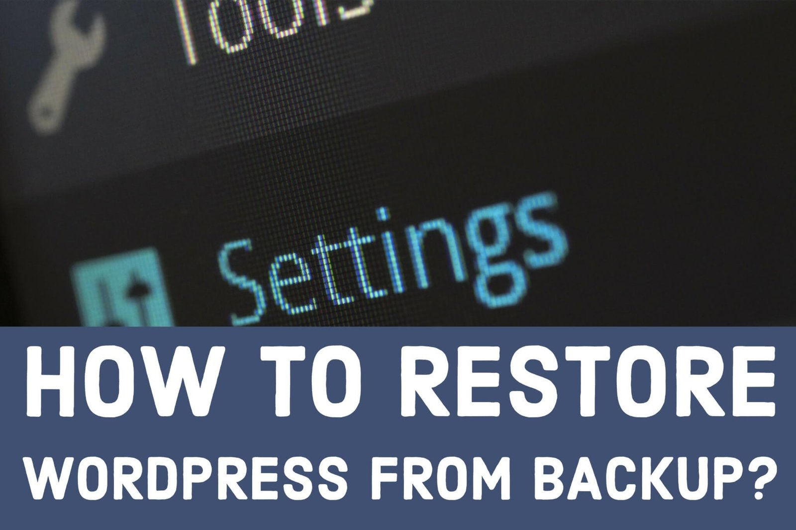 WordPress hosting backup and restore workflow