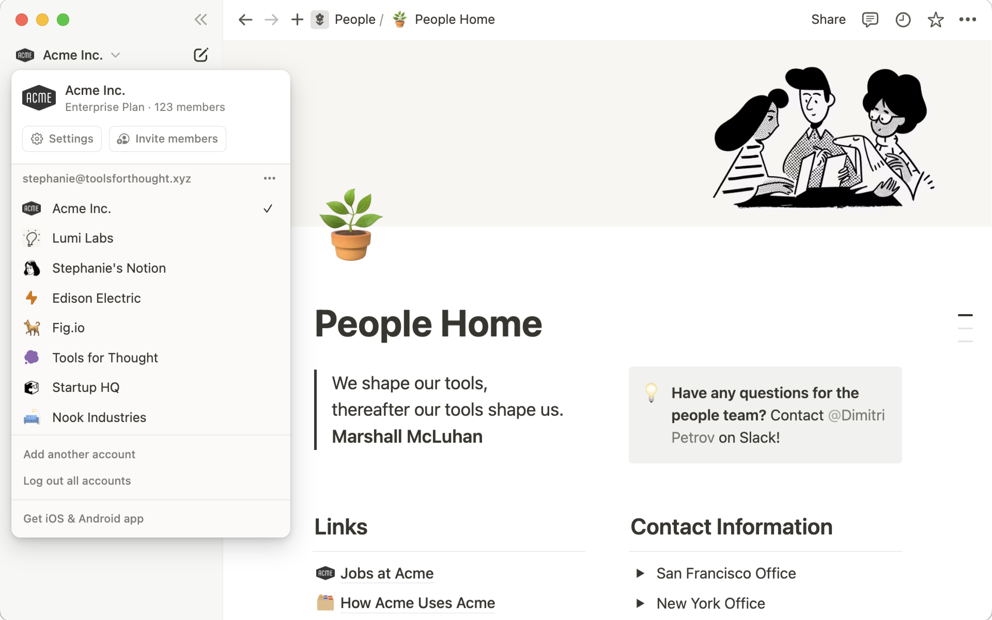 Notion AI supporting project and knowledge workspace productivity