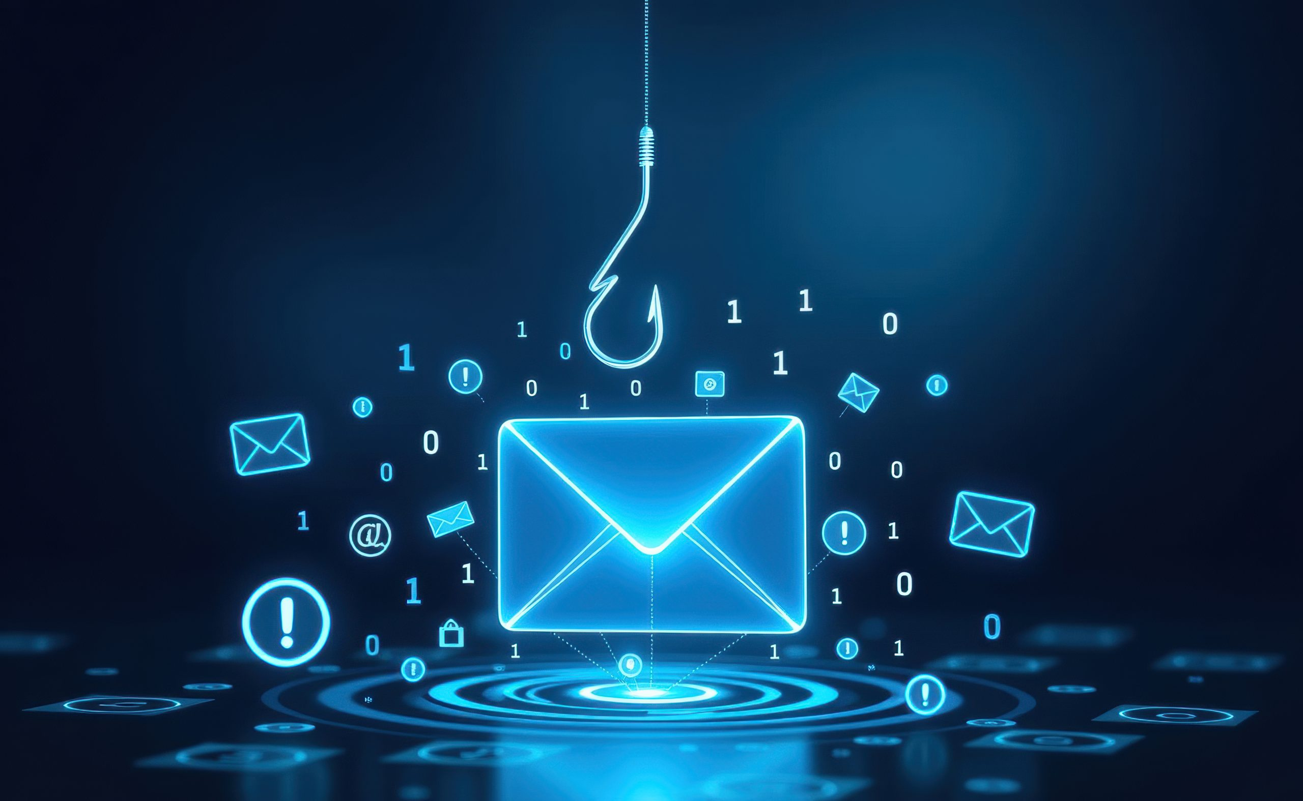 Small business employee checking a suspicious phishing email