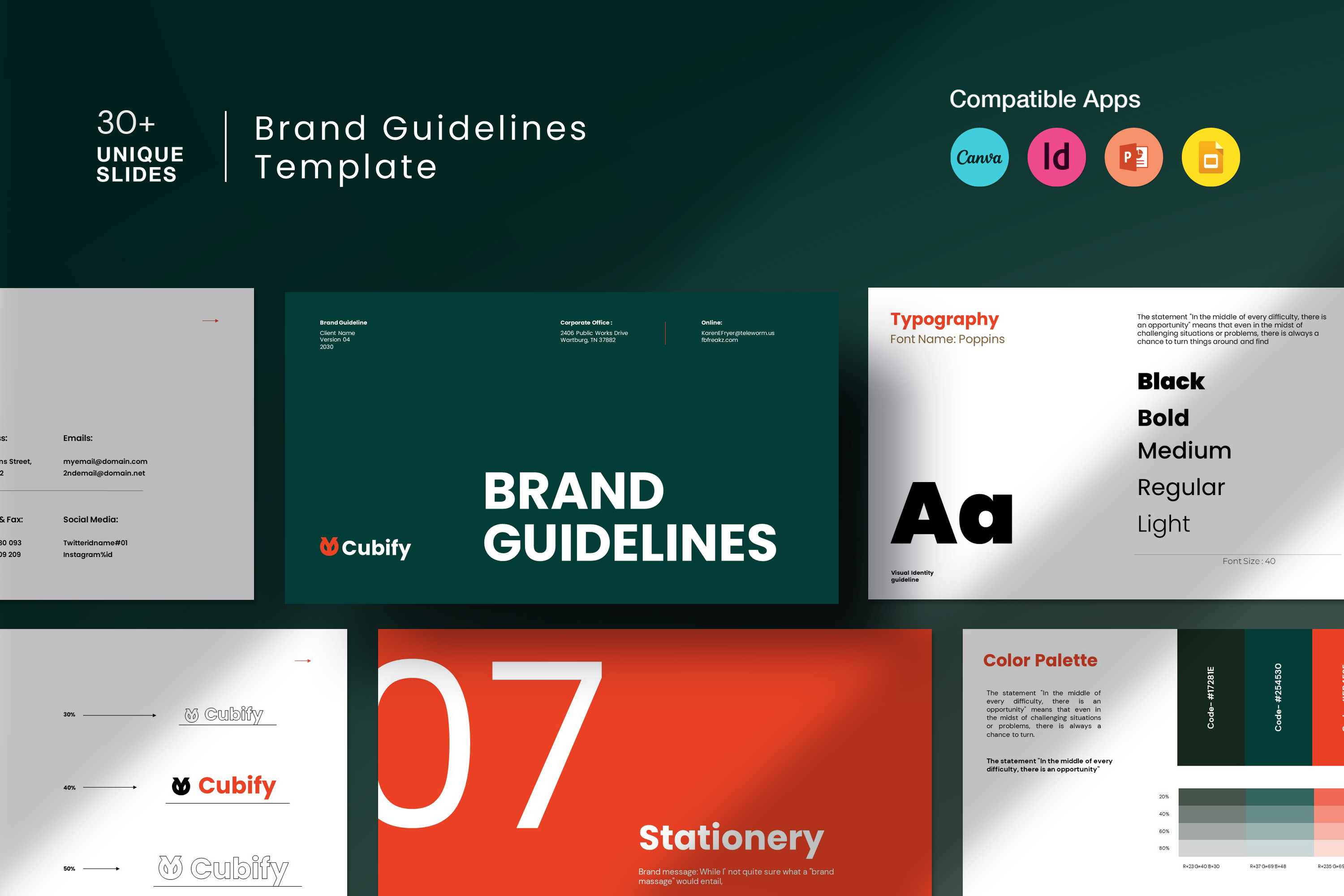 Client presentation brand template and design system