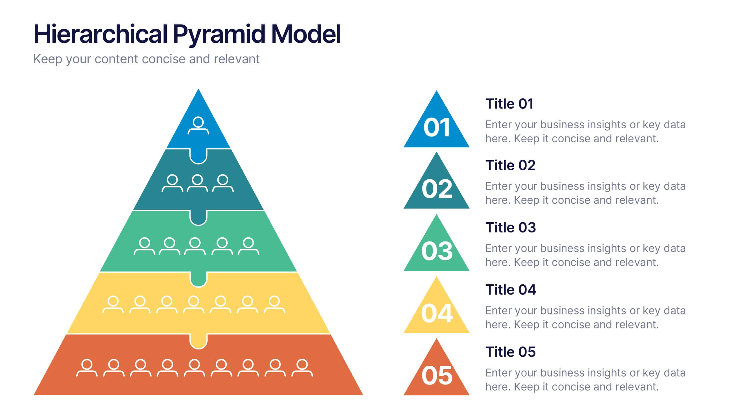 Clear visual hierarchy in professional slide design