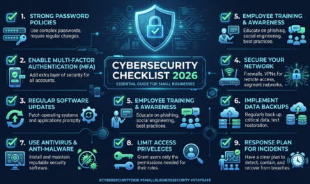 Small business cybersecurity checklist for 2026