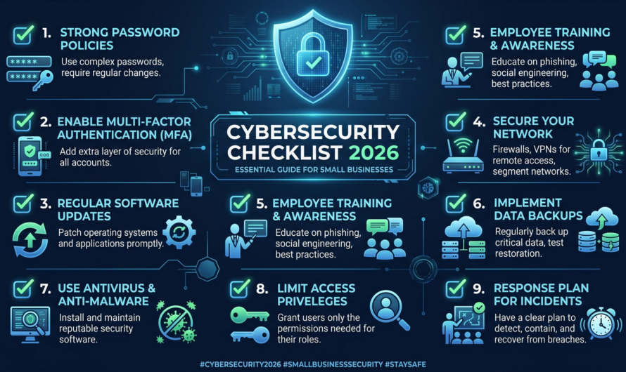 Cybersecurity Checklist Every Small Business Should Follow in 2026