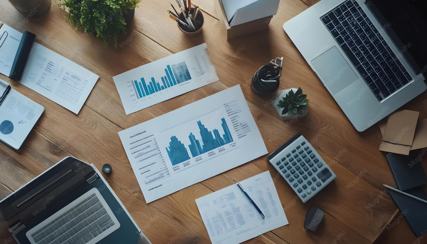 Business professional using AI spreadsheet tools for data analysis